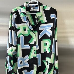 Karl Lagerfeld Black Shirt with Bold Letter Design